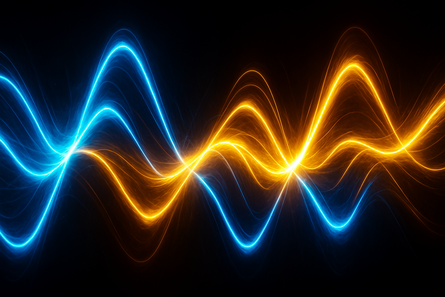 Abstract visualization of quantum resonance and electromagnetic waves